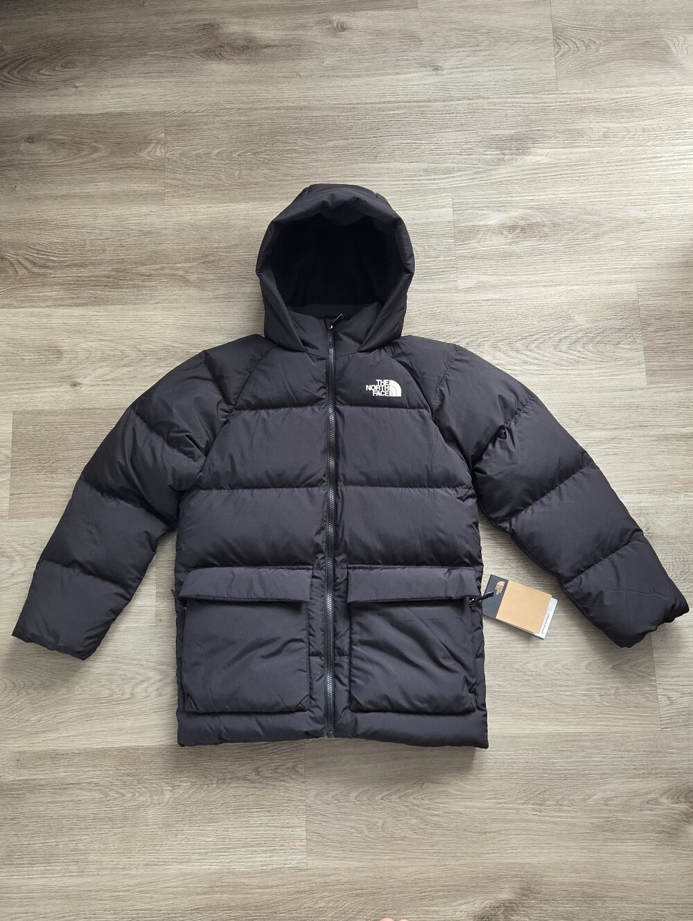 The North Face North Down Fleece-Lined Short Parka – Youth L (12) – Black – NWT